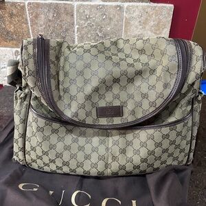 Gucci diaper bag.